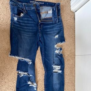 American Eagle distressed high waisted jeans